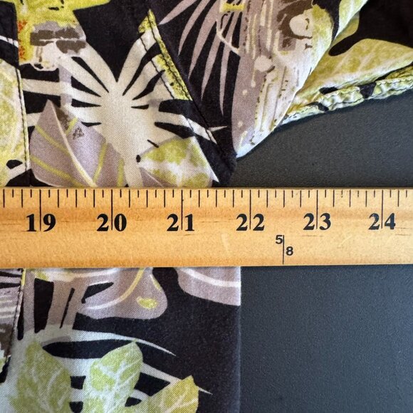 Vintage 90s Black Rayon Short Sleeve Hawaiian Shirt, Woody Station Wagon, Large - Picture 6 of 7
